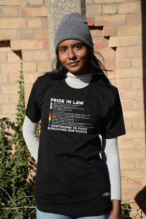 Open image in slideshow, Lady Justice Apparel™ PRIDE in Law, 2021 Limited Edition Pride Case Shirt designs are copyright protected ©
